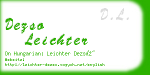 dezso leichter business card